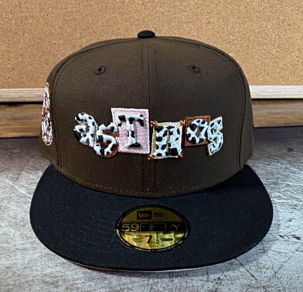 Exclusive Cow Hide Ramson New Era 59FIFTY Houston Astros Hat Size 7 1/2
